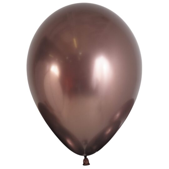 Chrome Reflex Truffle Chocolate Latex Balloons Pack of 25