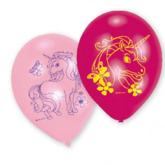 Unicorn Latex Balloons Pack of 6