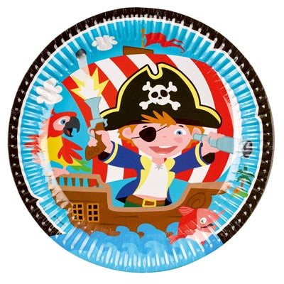 Pirate Paper Plates Pack of 8