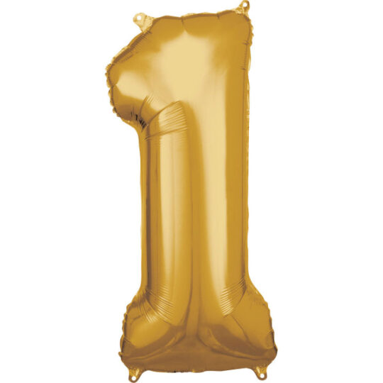 Gold Foil Balloon Number 1