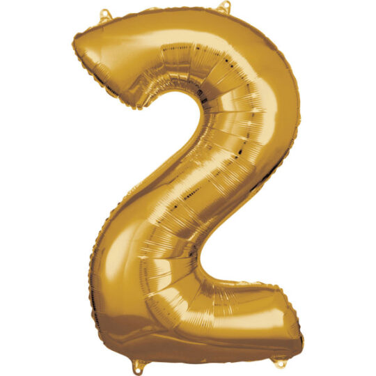 Gold Foil Balloon Number 2