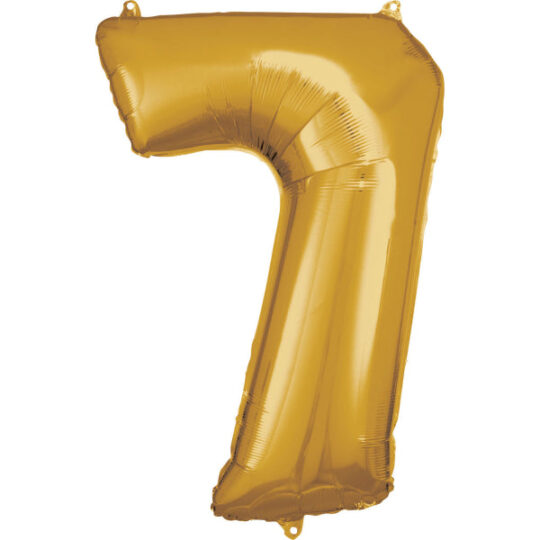 Gold Foil Balloon Number 7