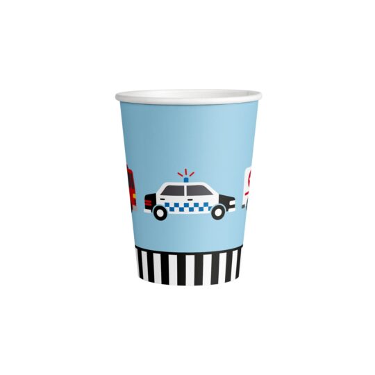 On The Road Pattern Cups Pack of 8