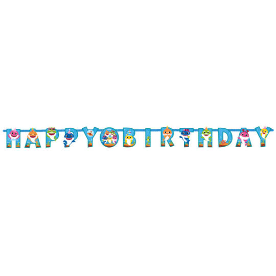 Baby Shark Happy Bday Letter Banner