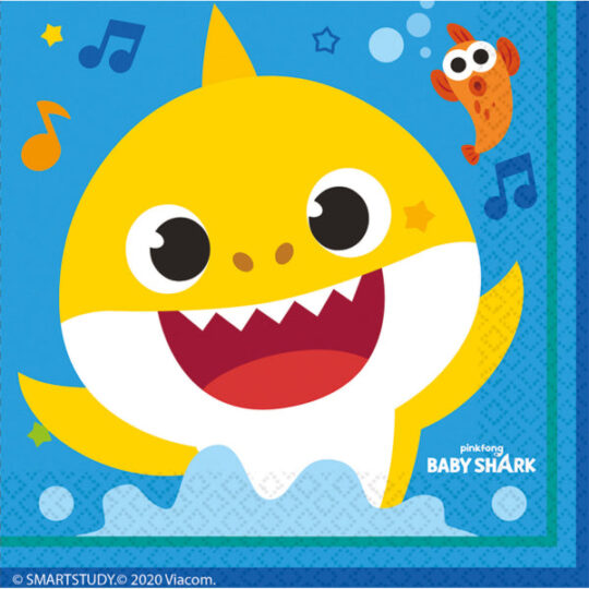 Baby Shark Napkins Pack of 16