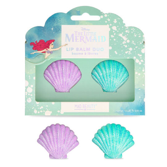 Disney Little Mermaid Shell Lip Balm Duo by Mad Beauty