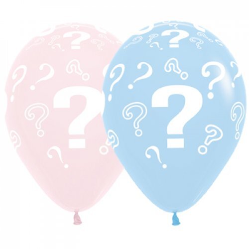 Question Mark Gender Reveal Latex Balloons Pack of 10