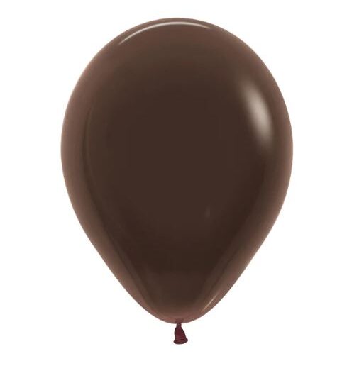 Chocolate Brown Solid 12.5cm Latex Balloons Pack of 10