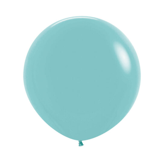 Aquamarine Solid 60cm Latex Balloons Pack of 3