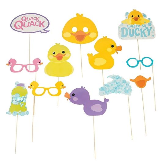 Rubber Ducky Photo Stick Props Pack of 12