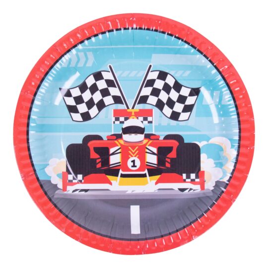 Racing Car Paper Plates Pack of 8