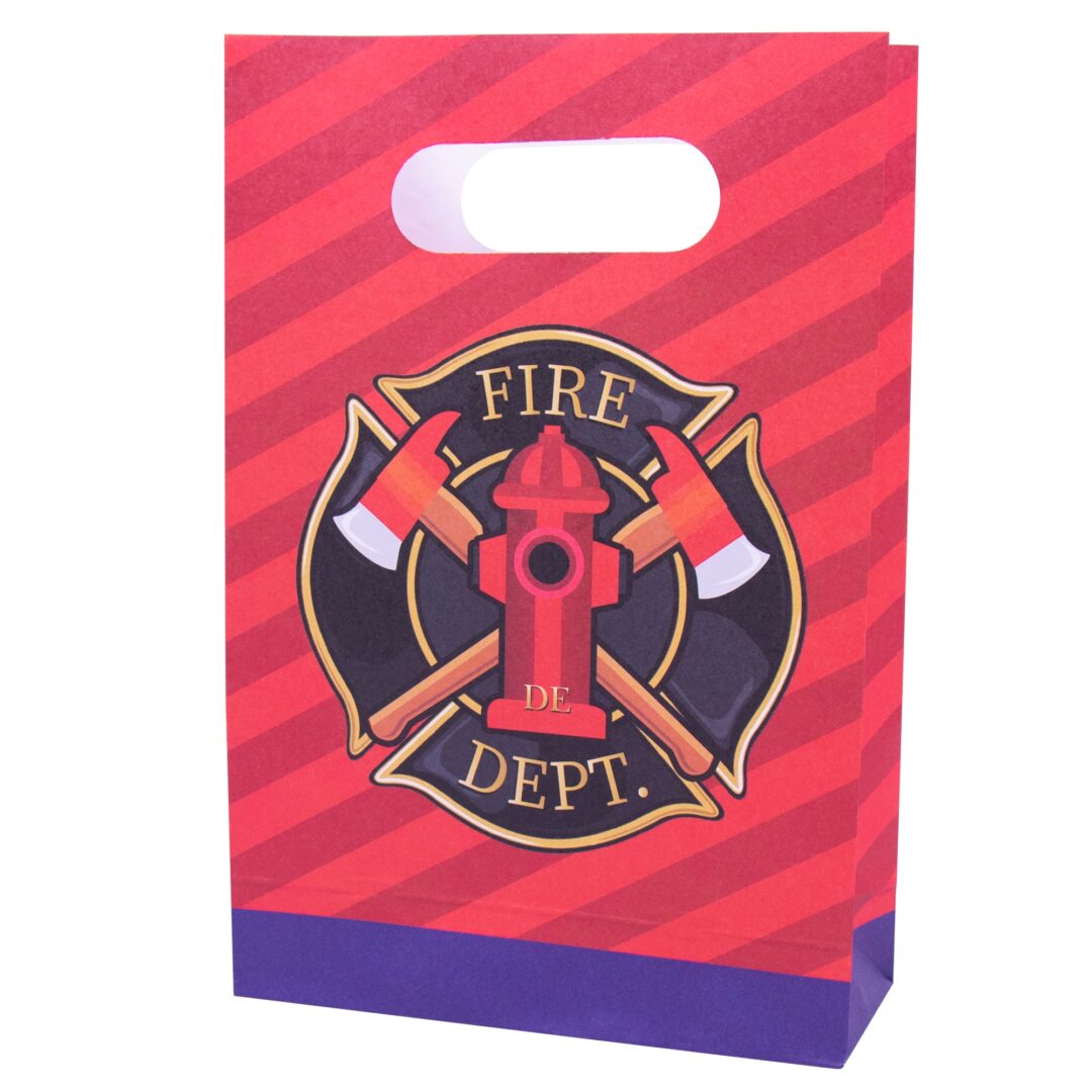 Firefighter Paper Party Bags Pack of 8