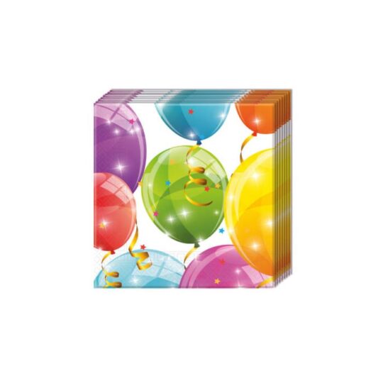 Sparkling Balloon Paper Napkins Pack of 20