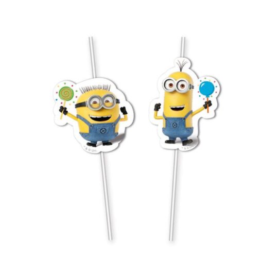 Minions Drinking Straws Pack of 6