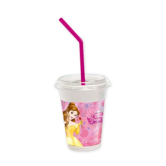 Disney Princess Plastic Milkshake Cups Pack of 12