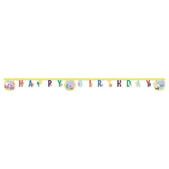 Peppa Pig Paper Happy Birthday Banner