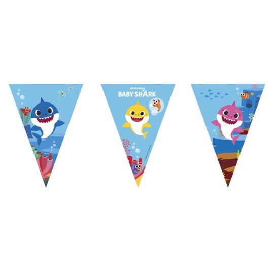 Baby Shark Paper Flag Banner