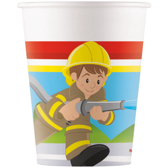 Firefighter Paper Cups Pack of 8