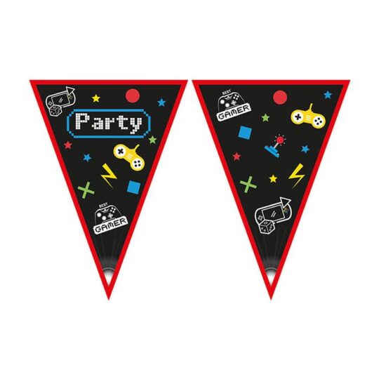 Gaming Party Paper Bunting Flags