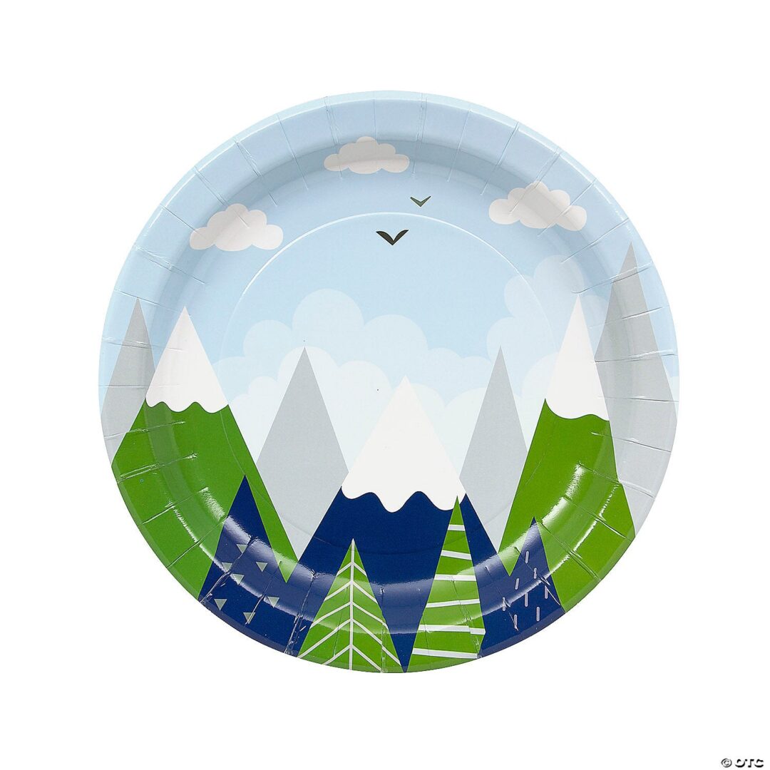 Born to Move Mountains Baby Shower Paper Dinner Plates Pack of 8