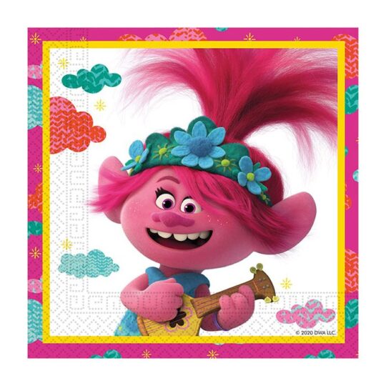 Trolls Paper Napkins Pack of 20