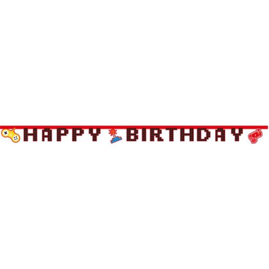 Gaming Party Happy Birthday Banner