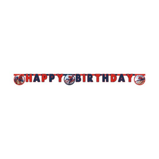 Spiderman Paper Happy Birthday Banner