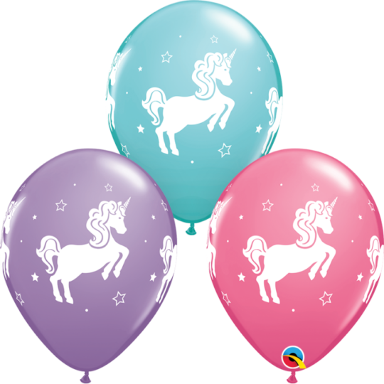 Whimsical Unicorn Assorted Latex Balloons Pack of 50