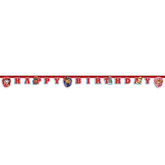 Paw Patrol Action Paper Happy Birthday Banner