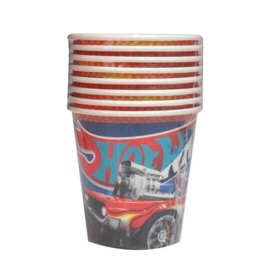 Hot Wheels Paper Cups Pack of 8