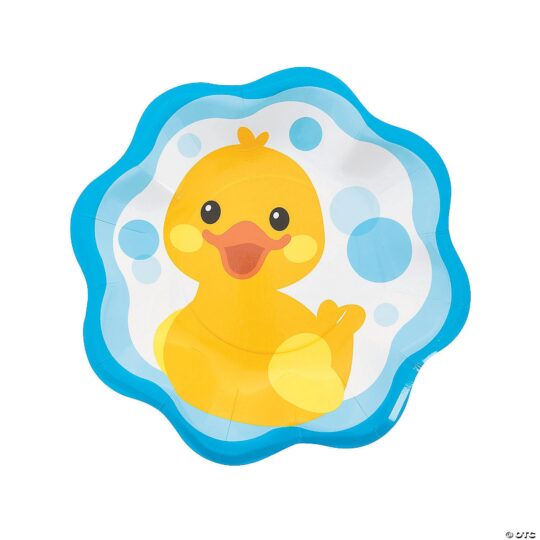 Rubber Ducky Bubbles Paper Dinner Plates Pack of 8