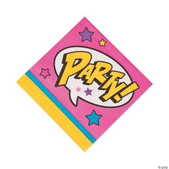 Superhero Girl Lunch Napkins Pack of 16