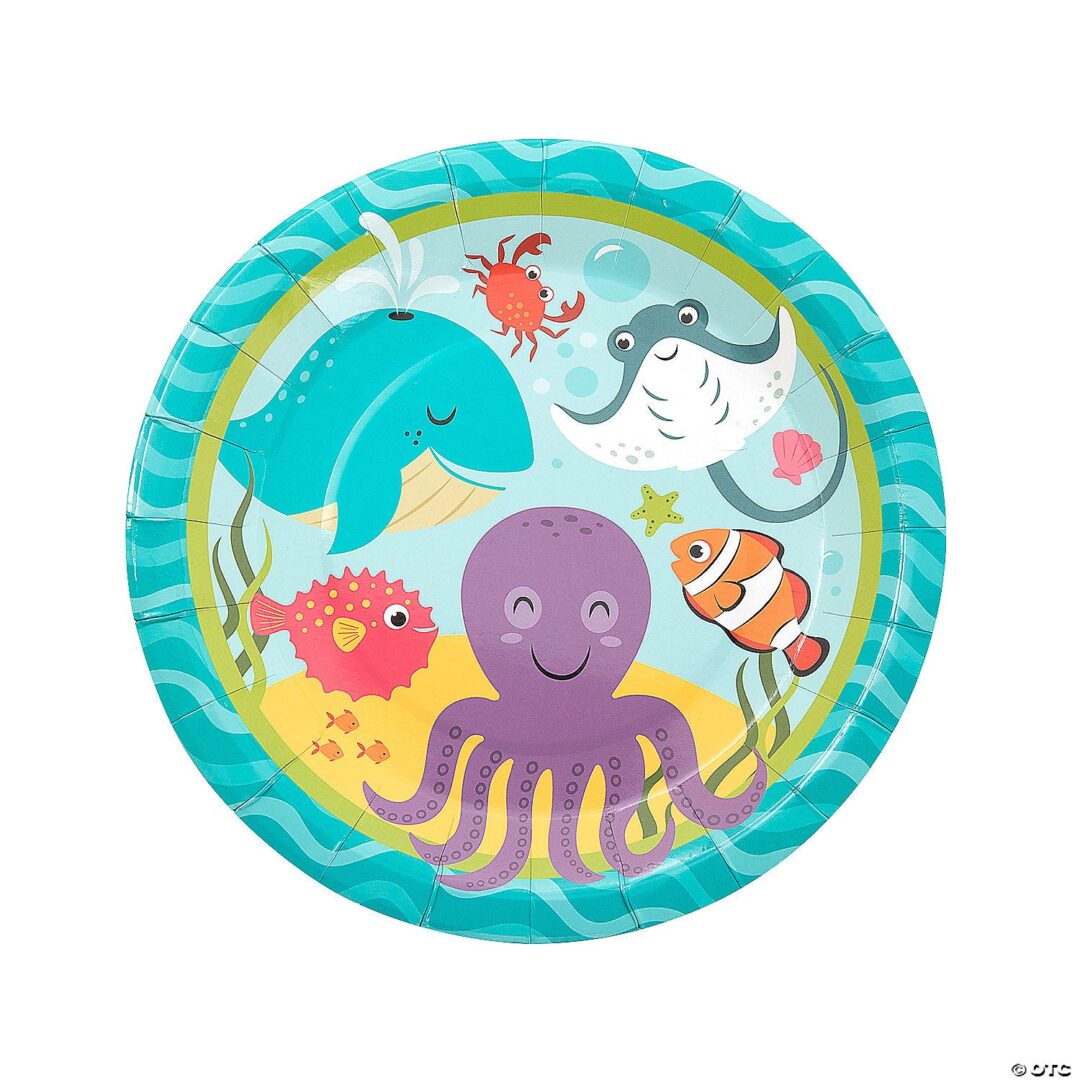 Under the Sea Party Paper Dinner Plates Pack of 8