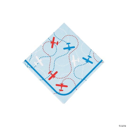 Up & Away Airplane Beverage Napkins Pack of 16