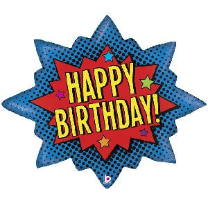 Superhero Balloon Birthday Burst Foil Balloon