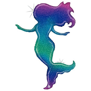 Supershape Glitter Mermaid Foil Balloon