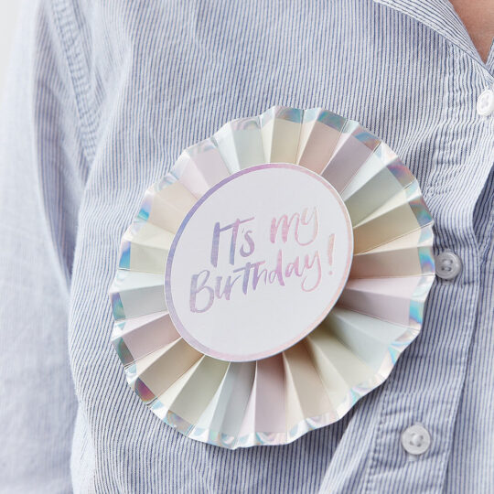 Its My Birthday Iridescent Birthday Badge