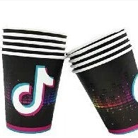 Tik Tok Paper Cups Pack of 10 - Themed Decorations