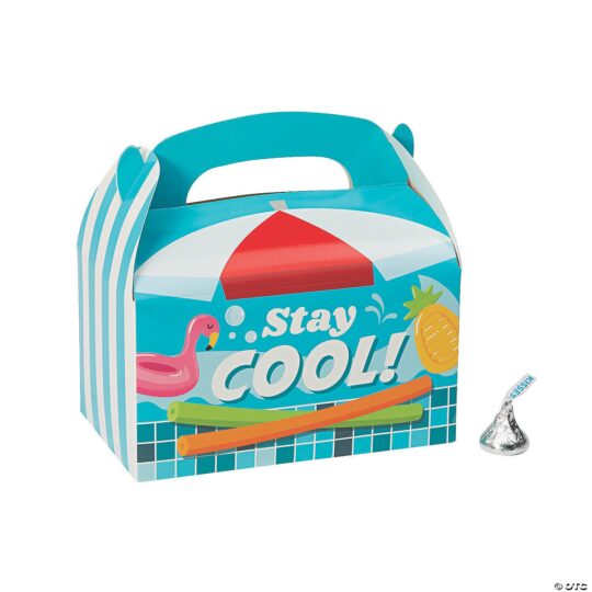 Pool Party Favor Boxes Pack of 12