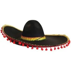 Hat Sombrero Black Mexican